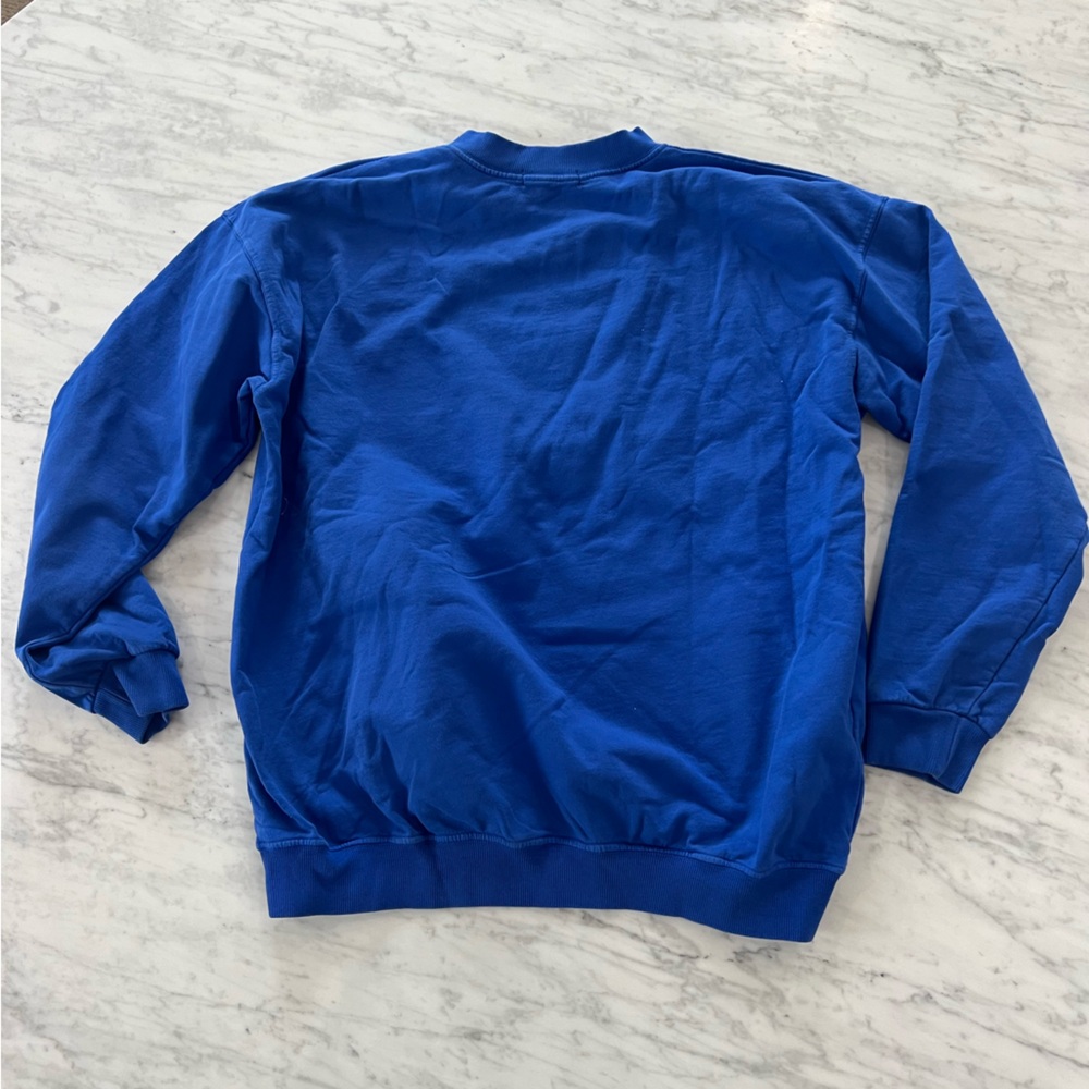 Frankie’s Bikinis Sweatsuit Blue Crewneck Sweatshirt and Sweatpants Small - Picture 5 of 11